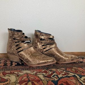 Bronze Free People Ankle Booties